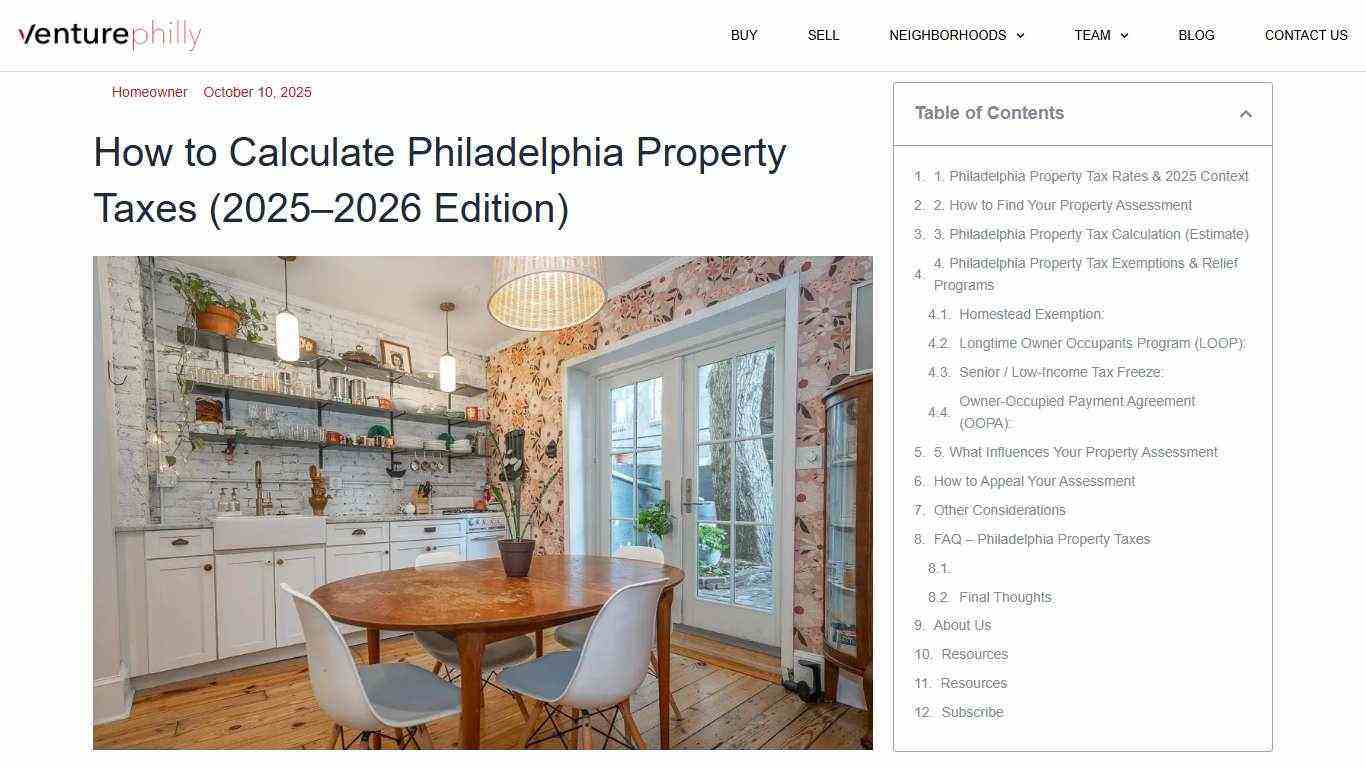 How to Calculate Philadelphia Property Taxes (2025–2026 Edition) - Venture Philly Group | Philadelphia Realtors